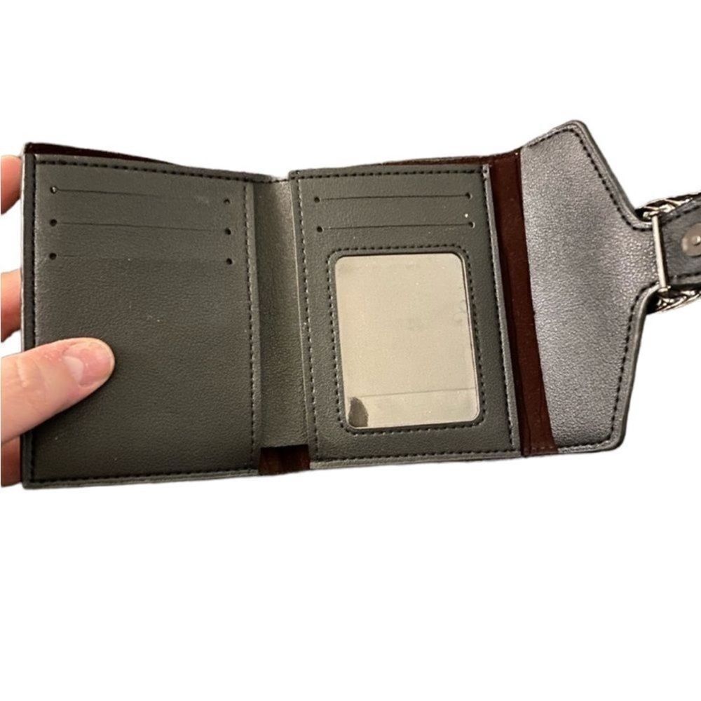 Black Croc-Embossed Wallet with Silver Buckle - Picture 2 of 5